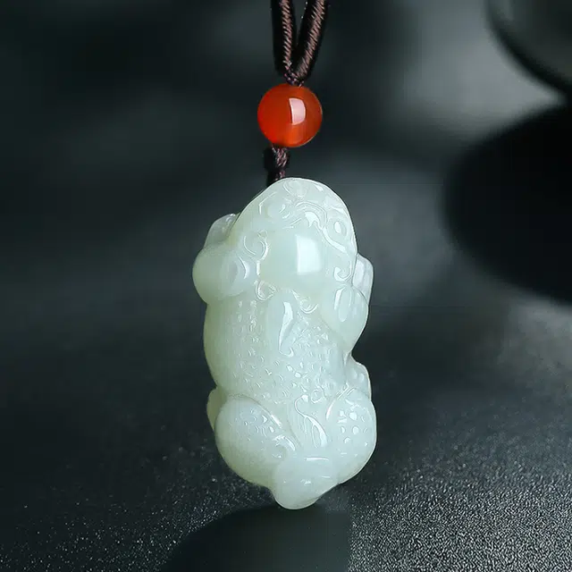 老庙 和田玉精雕富贵貔貅挂件 项链 女款