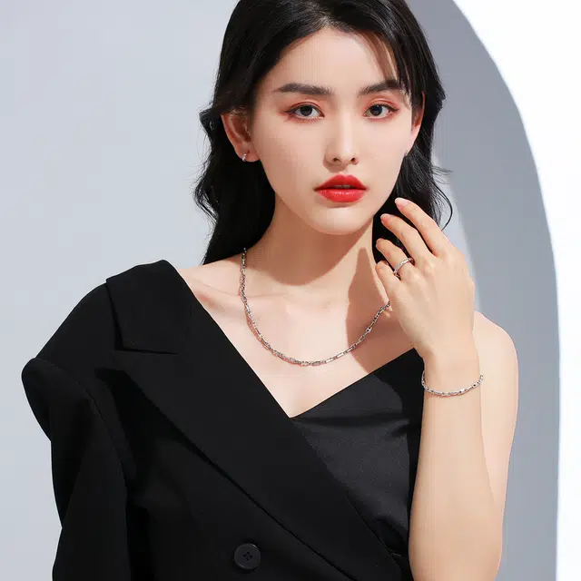 老庙 精致时髦小众设计 铂金 铂金项链 女款