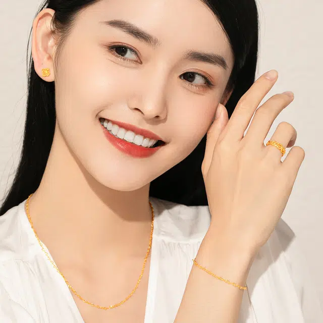 老庙 时尚百搭气质 足金 按克计价 手链 女款