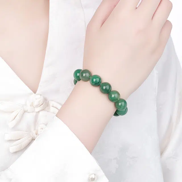 老庙 轻奢小众高级感新中式国潮#好运 非洲翠 手串 女款