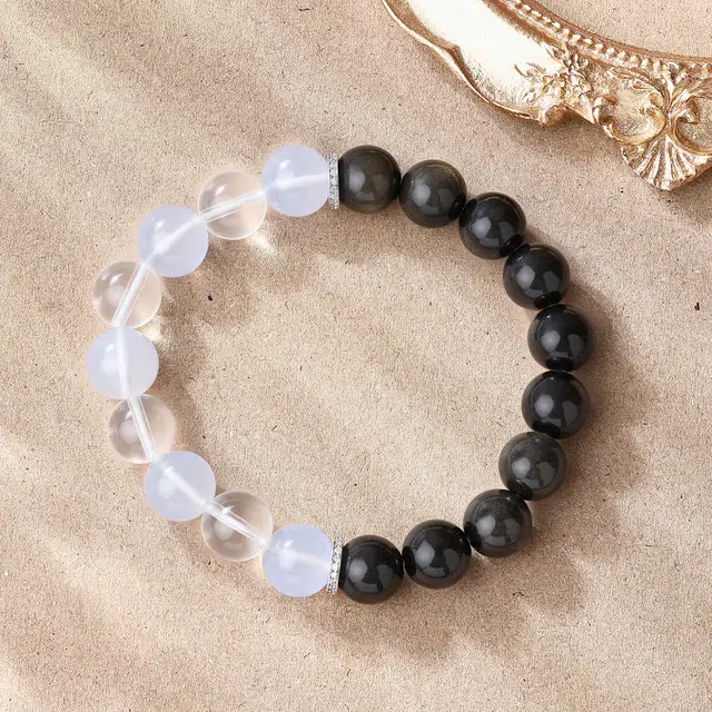 老庙 【升职加薪 前程似锦】梦幻国潮转运珠 新中式时尚设计精致轻奢高级感简约百搭#好运 黑曜石 手串 女款