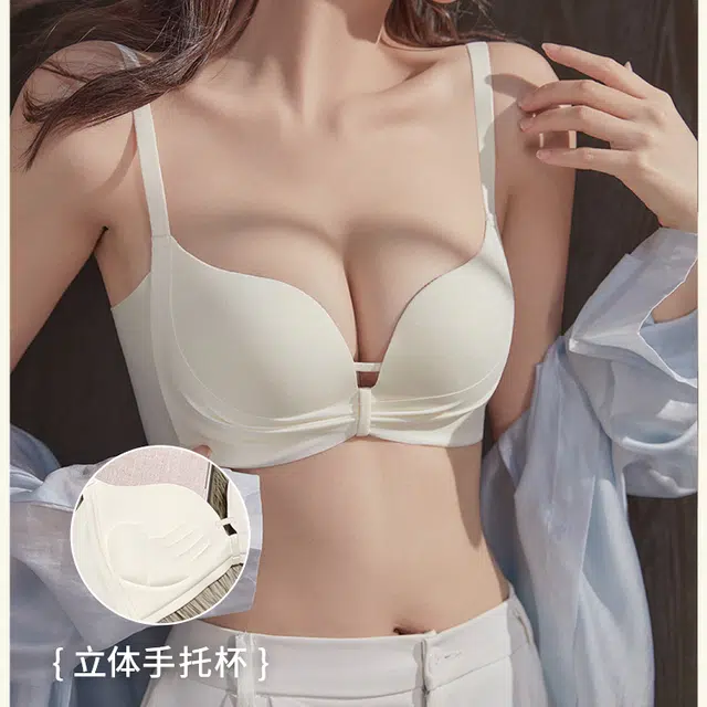 丝之莎 小胸聚拢显大防下垂半杯简约无痕舒适文胸 女款