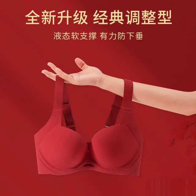 丝之莎 大胸显小上托防下垂调整型内衣女无痕无钢圈文胸 女款