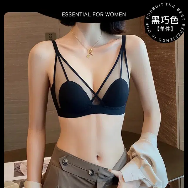 丝之莎 超薄兔耳杯蕾丝无钢圈法式三角杯文胸 女款