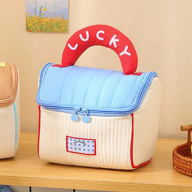 姝娈小房子化妆包收纳盒 可爱大容量高颜值手提便携防水