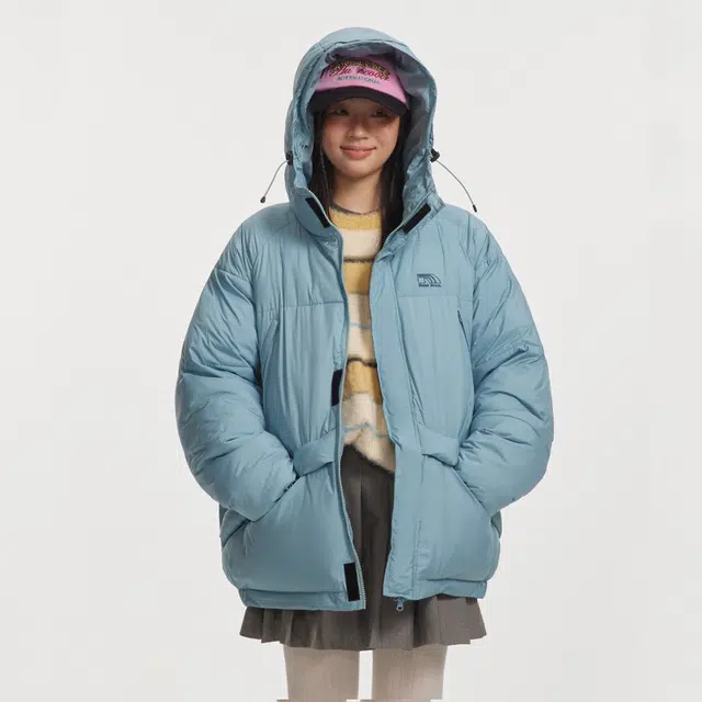 江南先生 美式复古刺绣工装防泼水连帽加厚保暖情侣棉服 男女同款
