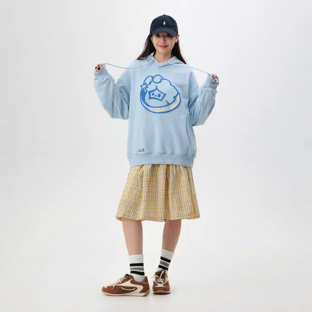 江南先生 卡通日系连帽校园长袖秋冬舒适休闲套头卫衣 男女同款