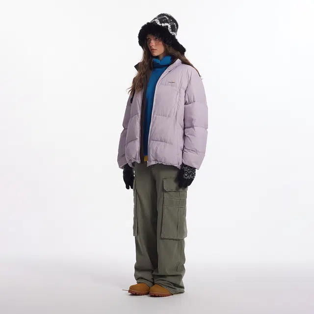 江南先生 美式复古防水宽松休闲羽绒服 男女同款