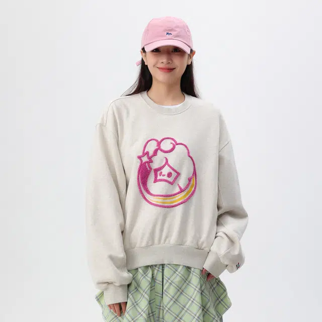 江南先生 卡通日系圆领长袖秋冬内搭外穿休闲宽松卫衣 男女同款