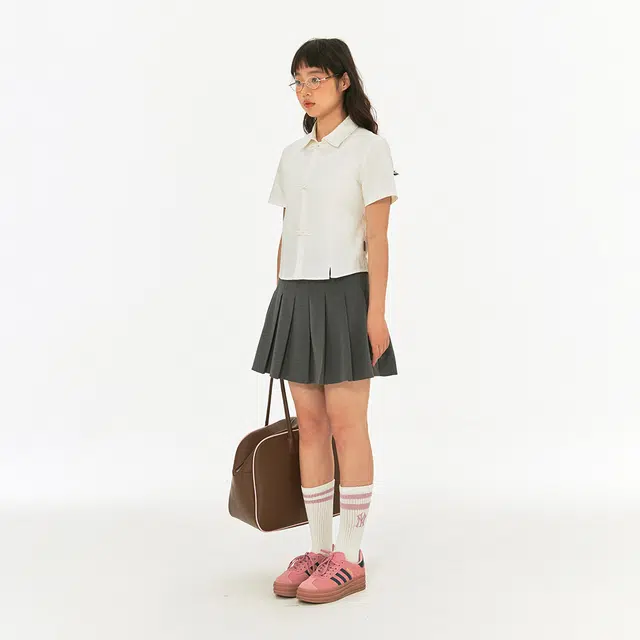 江南先生 复古新中式盘扣纯棉短袖男女夏季纯色休闲宽松情侣外套衬衫 男女同款