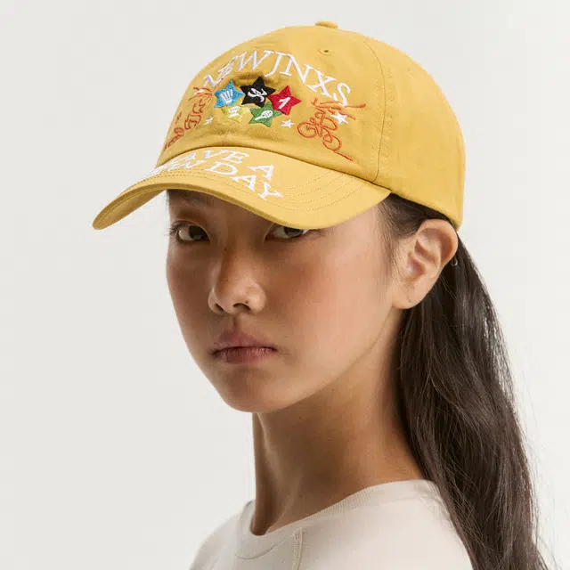 江南先生 城市接力赛 复古水洗五角星运动刺绣帽子百搭休闲可调节 棉 鸭舌帽 男女同款情侣款