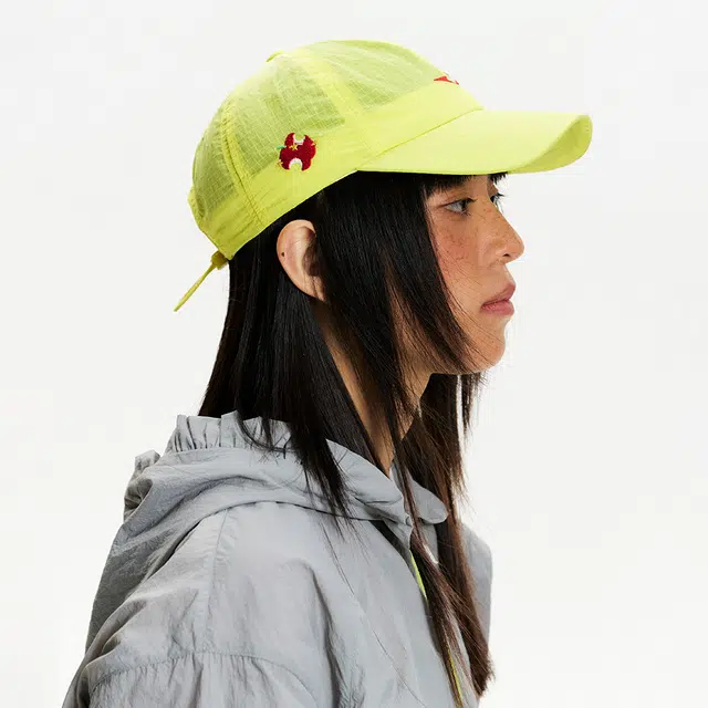 江南先生 美式复古防水肌理格纹水果刺绣宽松休闲百搭 锦纶 棒球帽 男女同款情侣款