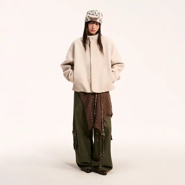 江南先生 流浪者之歌 挺阔复古纹理顺质感外套闲百搭宽松夹克 男女同款