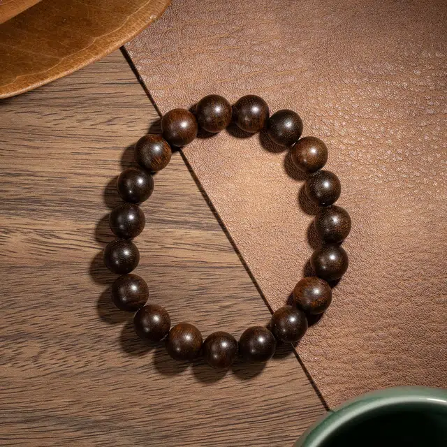 三宝臻藏 白棋沉水 偏黄色文玩 瑞香科 名贵木作手串 男女同款情侣款