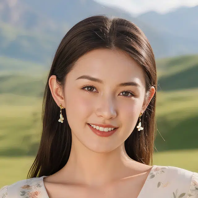 一撇一捺 蝶梦流光蝶舞翩然 合金 耳环 女款