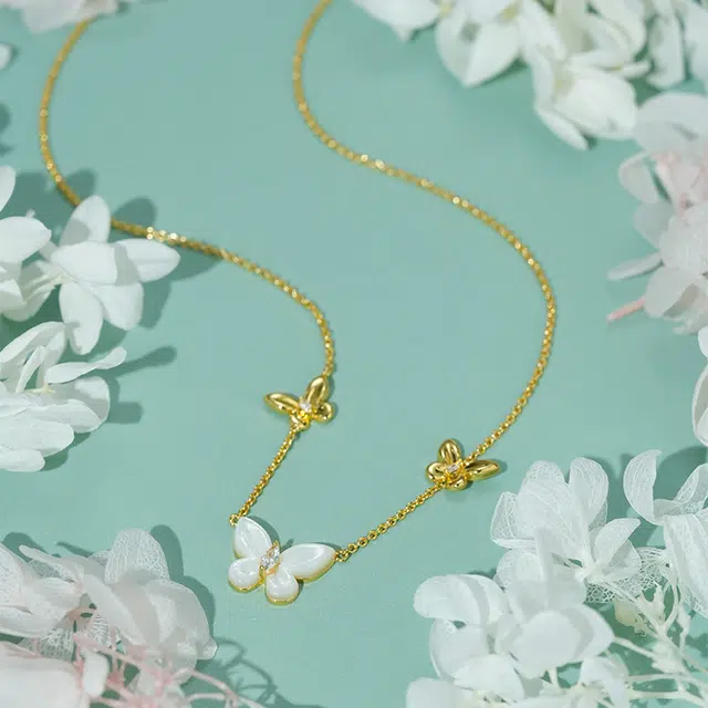 一撇一捺 蝶梦流光系列蝶舞翩然 合金 项链 女款