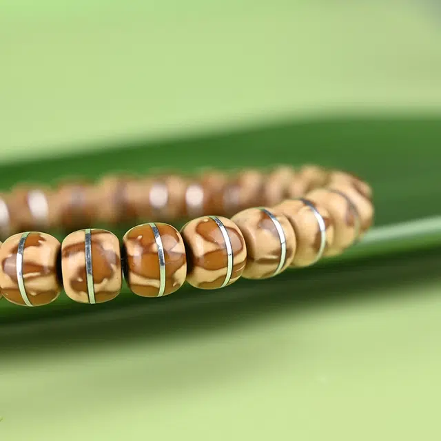 天纵 好运多金招财一线天精工花皮老型珠文玩佛珠 紫金鼠 手串 男女同款情侣款