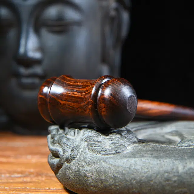 天纵 实木按摩捶 高端红木工艺品敲背锤 大红酸枝 按摩锤 男女同款情侣款 酸枝木