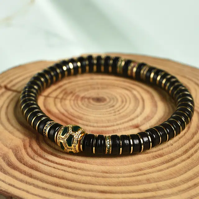 天纵 招财纳福富甲天下富贵吉祥诸事顺利好运黑金转运文玩 椰蒂 手串 男女同款情侣款