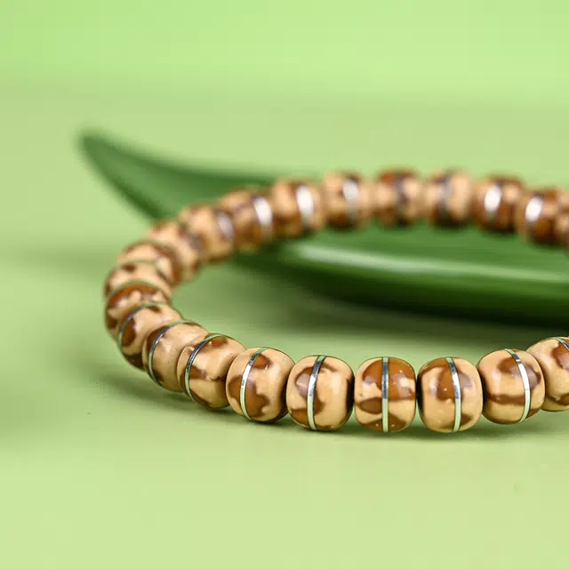 天纵 好运多金招财一线天精工花皮老型珠文玩佛珠 紫金鼠 手串 男女同款情侣款