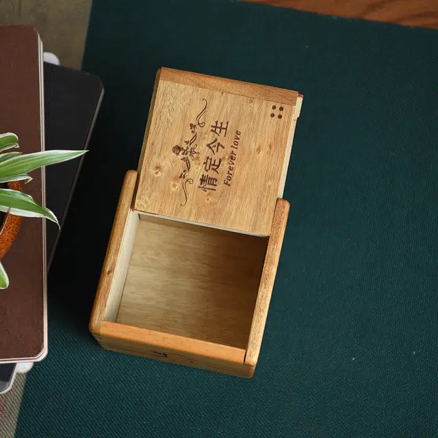 天纵 情定今生 佳偶天成 国潮益智解压木制鲁班锁 榫卯工艺  诸葛解密机关盒 创意高端文玩 楠木 把件 男女同款情侣款