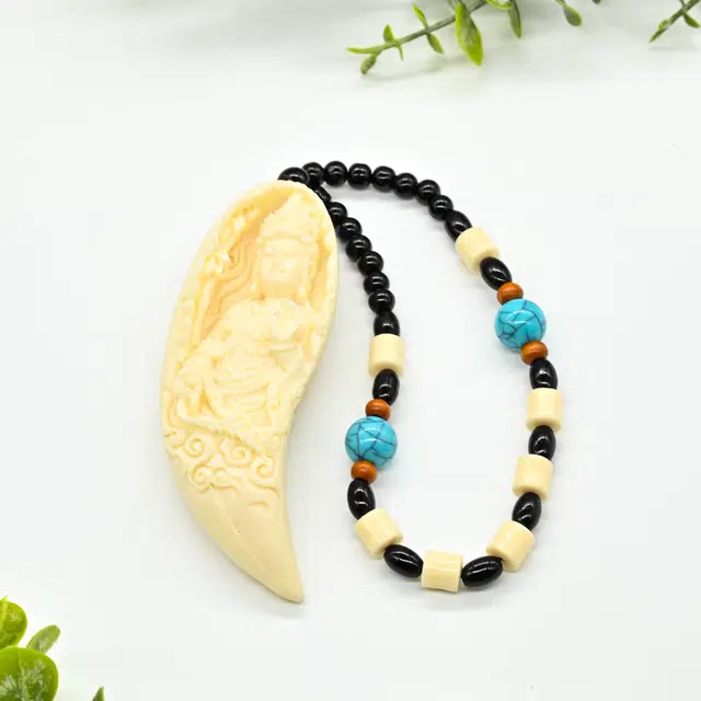 天纵 纳福平安国潮 精雕月牙观音国风 象牙果 菩提手把件 男女同款情侣款