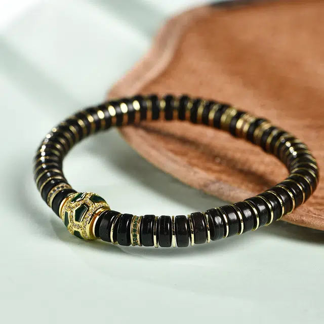 天纵 招财纳福富甲天下富贵吉祥诸事顺利好运黑金转运文玩 椰蒂 手串 男女同款情侣款