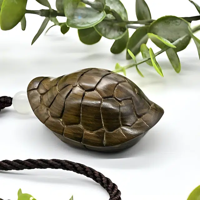 天纵 本命年招财转运国潮文玩吉祥物 原木雕刻富甲天下小乌龟新中式复古手工艺品 阴沉木 把件 男女同款情侣款