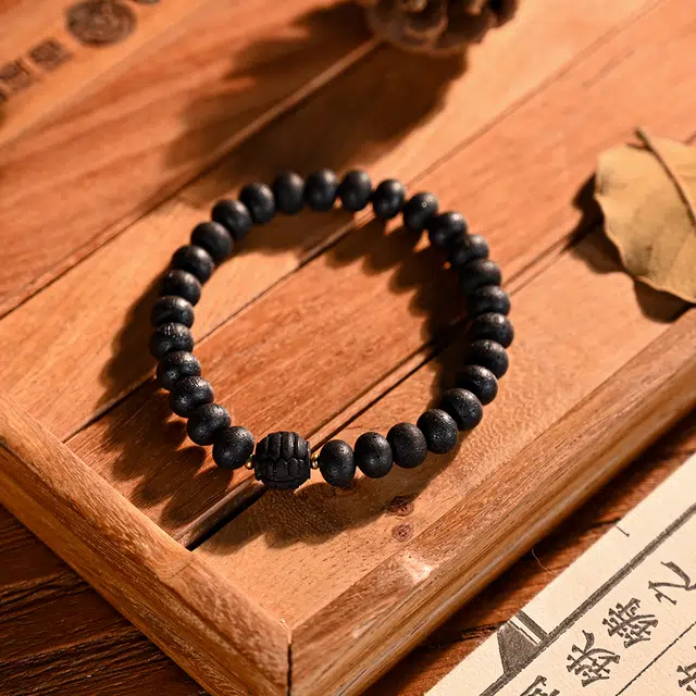 天纵 新中式国潮文玩小众设计高级感 算盘珠文玩佛珠 搭配雕刻富甲天下转运珠 招财纳福平安好运念珠 降真香 手串 男女同款情侣款
