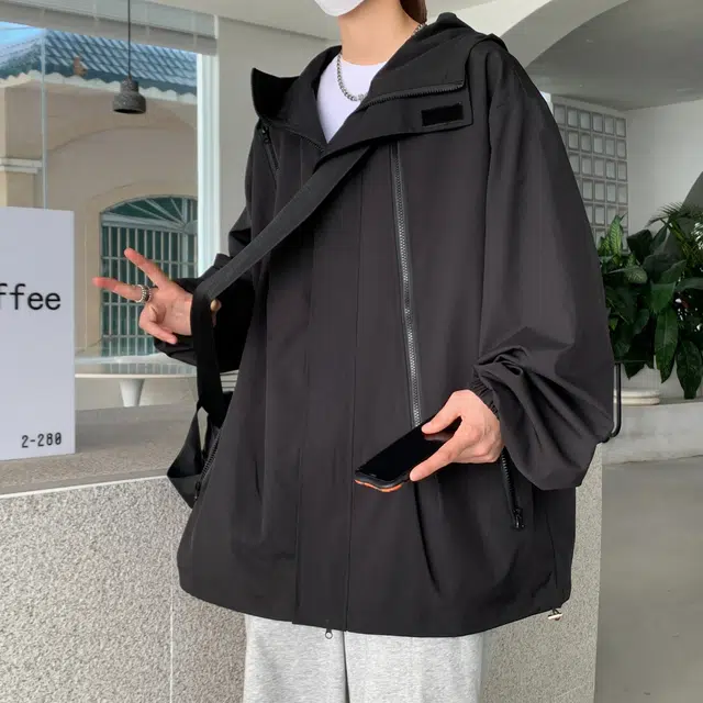 费尔岛上的猫 机能工装风三合一可拆卸纯色基础款户外防风防水夹克外套 男女同款