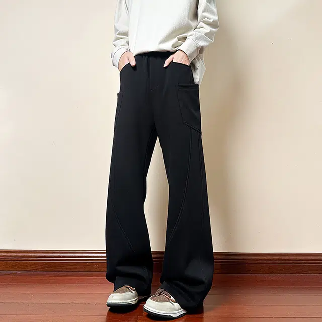 佑麟 日系工装裤子宽松直筒阔腿裤港风潮牌复古运动休闲裤 男女同款