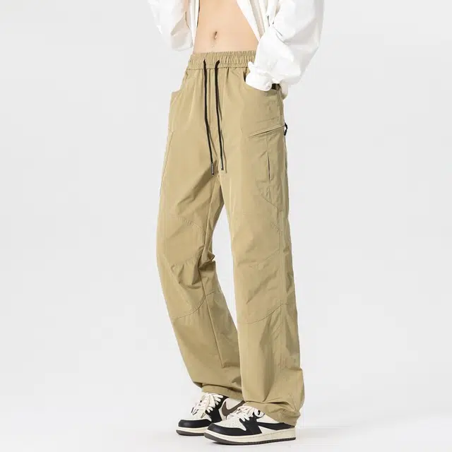 佑麟 美式工装裤户外登山软壳裤子防风防水直筒徒步机能休闲裤长裤 男女同款