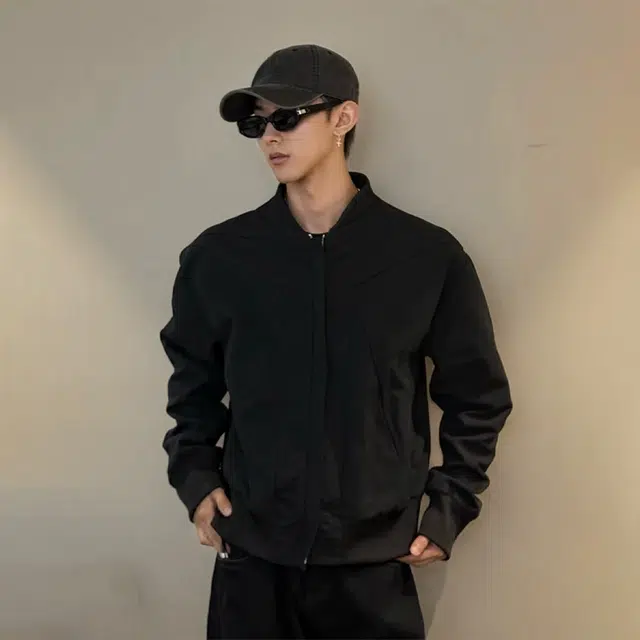 佑麟 秋季潮牌解构倒三角短款外套美式复古高街棒球服红内飞行夹克 男女同款