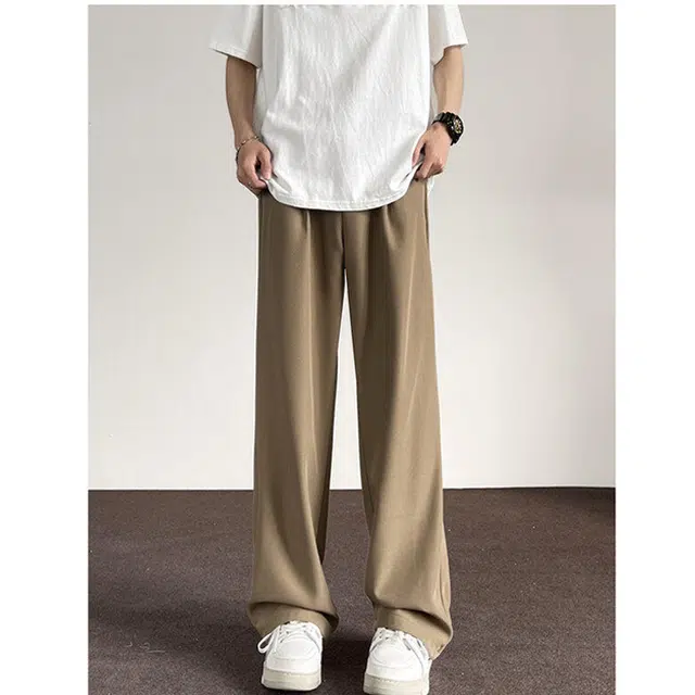 佑麟 直筒西裤垂坠感高级感夏季休闲裤子高腰加长款高个子西装裤 男女同款