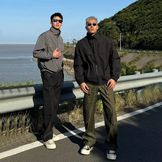 佑麟 秋季潮牌痞帅高级感工装外套硬汉风短款骑兵服美式立领飞行夹克 男女同款