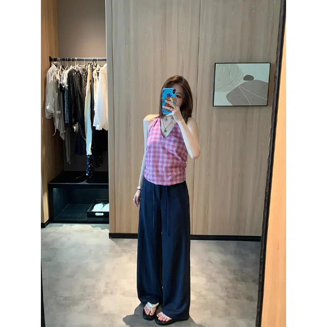 佑麟 弯刀裤薄款高腰显瘦垂感哈伦慵懒阔腿裤休闲裤 男女同款