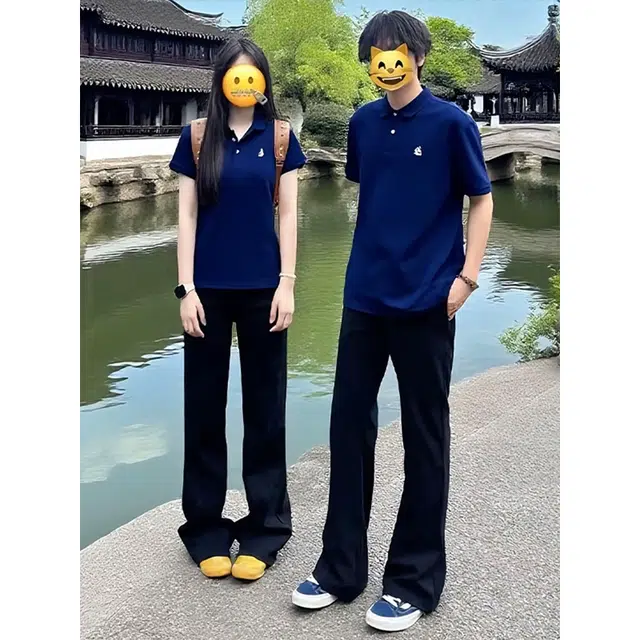 佑麟 美式微喇薄款高街高腰直筒舒适百搭牛仔裤 男女同款