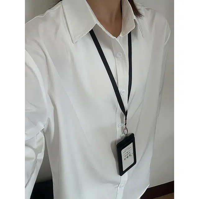 佑麟 冰丝薄款速干职场通勤穿搭日系内搭夏季长袖衬衫 男女同款