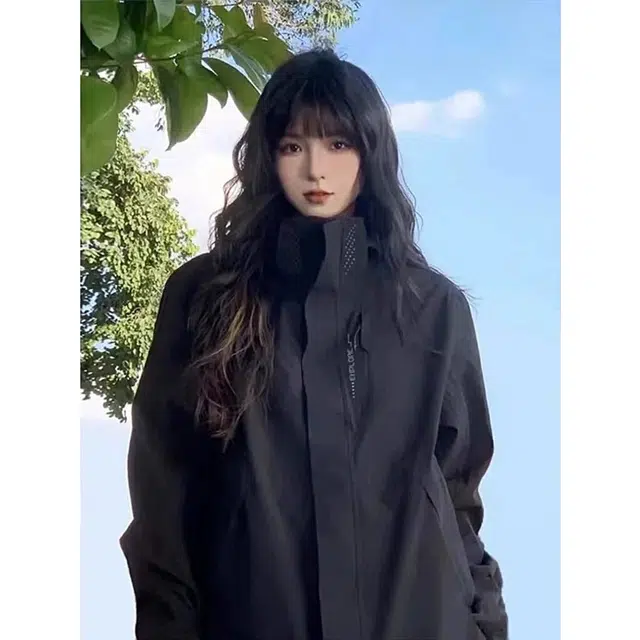 佑麟  美式三合一冲锋衣外套暴雨级防水机能风夹克春秋户外防风登山服 冲锋衣 男女同款