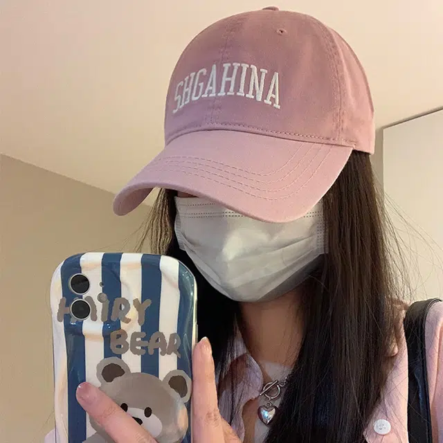 小猪班纳 宽檐大头围粉色夏季加大加深美式深顶 棉 鸭舌帽 男女同款情侣款