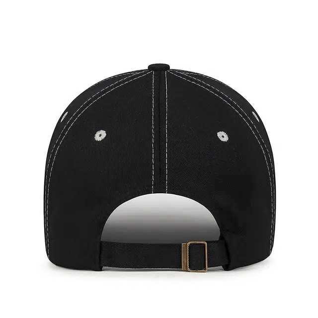 小猪班纳 韩国博主推荐刺绣蝴蝶结牛仔新甜美加大版显脸小遮阳 棉 鸭舌帽 男女同款情侣款