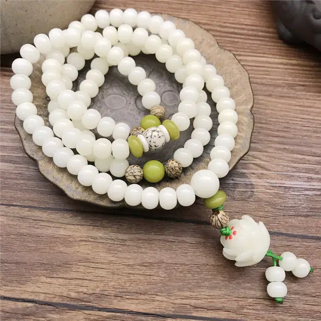 魏天选 开口莲花 白玉菩提 手串 男女同款情侣款