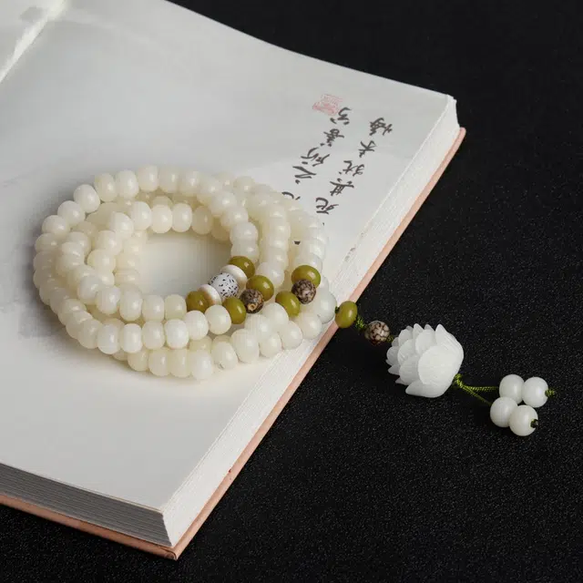 魏天选 开口莲花 白玉菩提 手串 男女同款情侣款