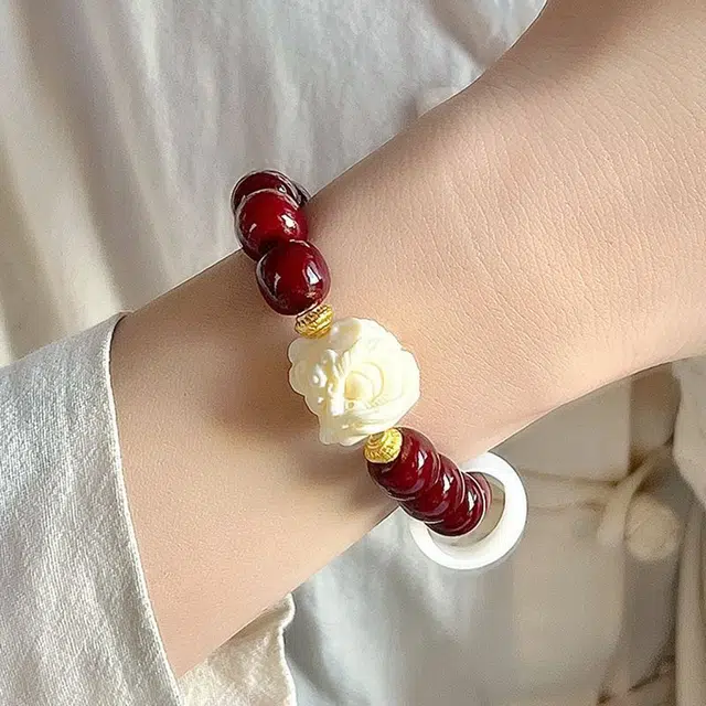 百慕眸 转运珠醒狮 新中式国潮 招财纳福 诸事顺利本命年手持盘玩 文玩佛珠越盘越有#好运 菩提根 手串 男女同款情侣款