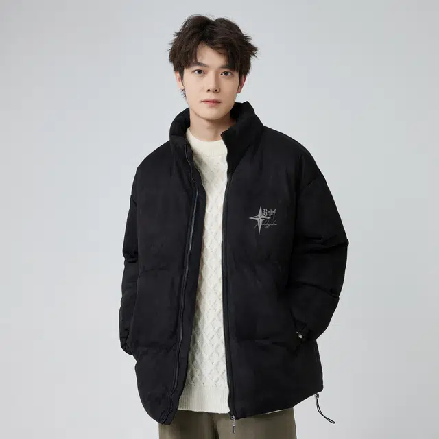 paddy julia Gothic Logo Puffer Jacket Black