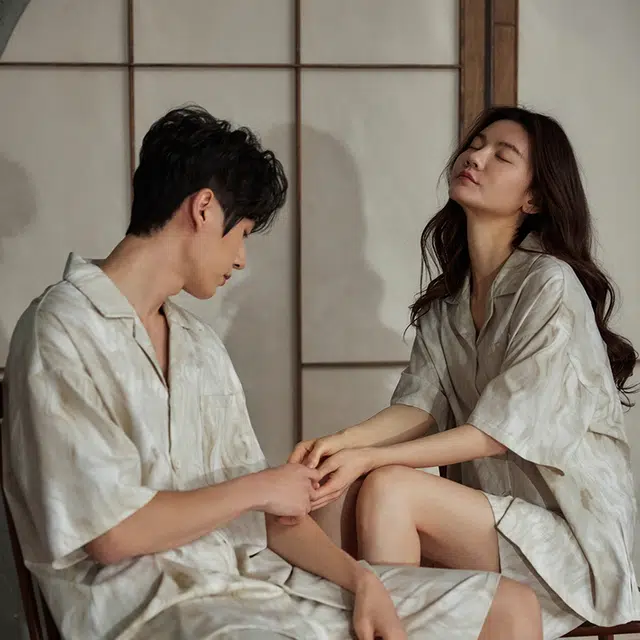 俏薇妮 简约柔软时尚高级感带胸垫凉感棉短袖短裤家居服舒适透气休闲可外穿睡衣套装 女款