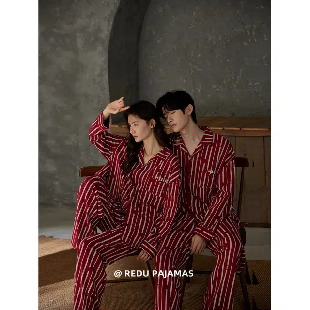 俏薇妮 简约时尚高级感家居服休闲舒适可外穿睡衣套装 女款 红色