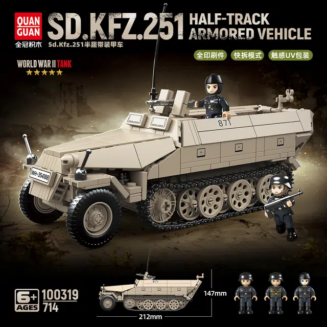 QUAN GUAN Sd.kfz.251 714pcs 100319