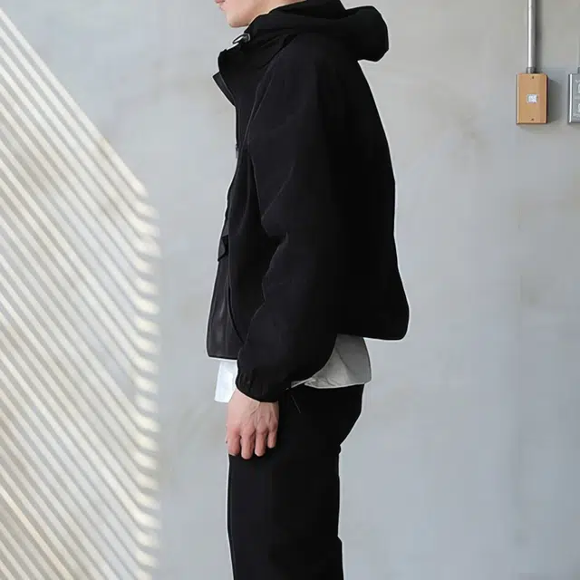 我是大卫 美式半拉链连帽户外纯色百搭夹克外套 男女同款