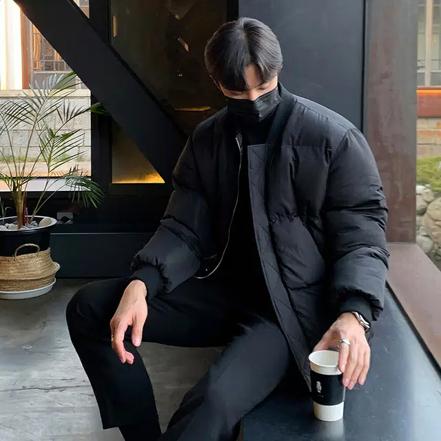 我是大卫 纯色基础款面包保暖休闲棉服外套 男女同款